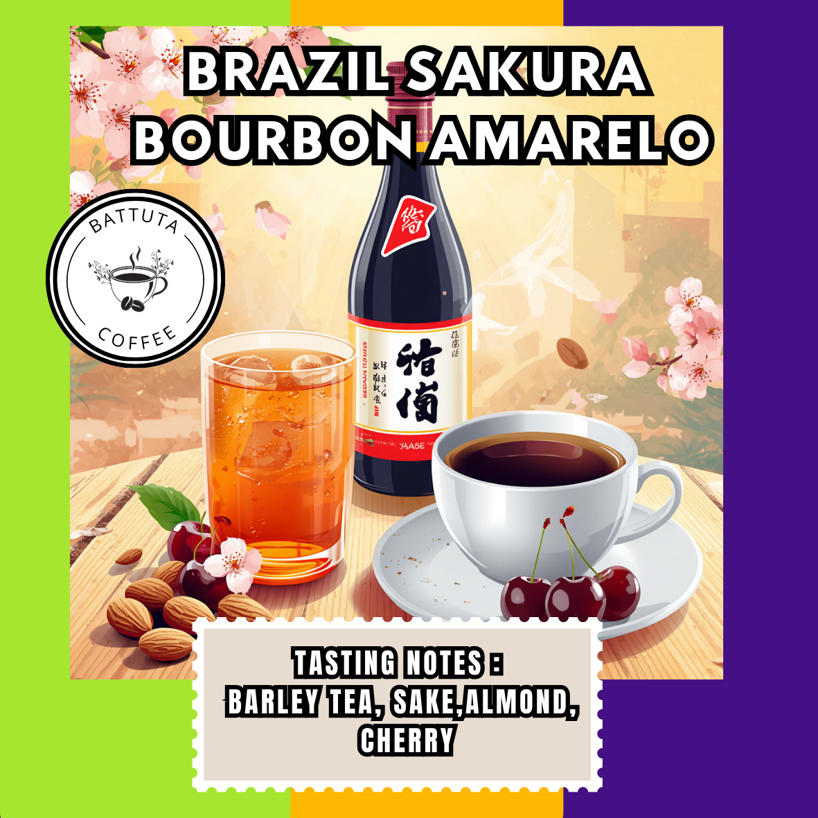 [Battuta Coffee] Brazil Sakura Bourbon Amarelo - 100% Arabica
