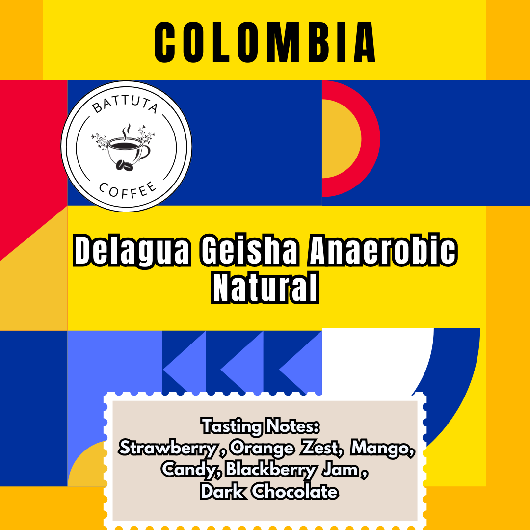 [Battuta Coffee] Colombia Delagua Geisha Anaerobic Natural Coffee - 100% Arabica