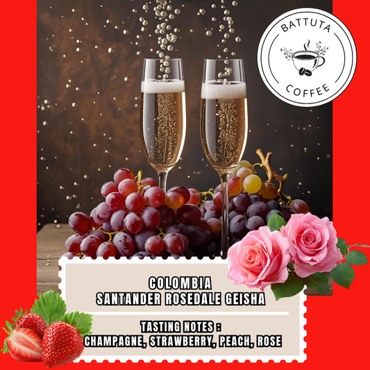 [Battuta Coffee] Colombia Santander Rosedale Geisha Microbial Anaerobic Washed Coffee - 100% Arabica