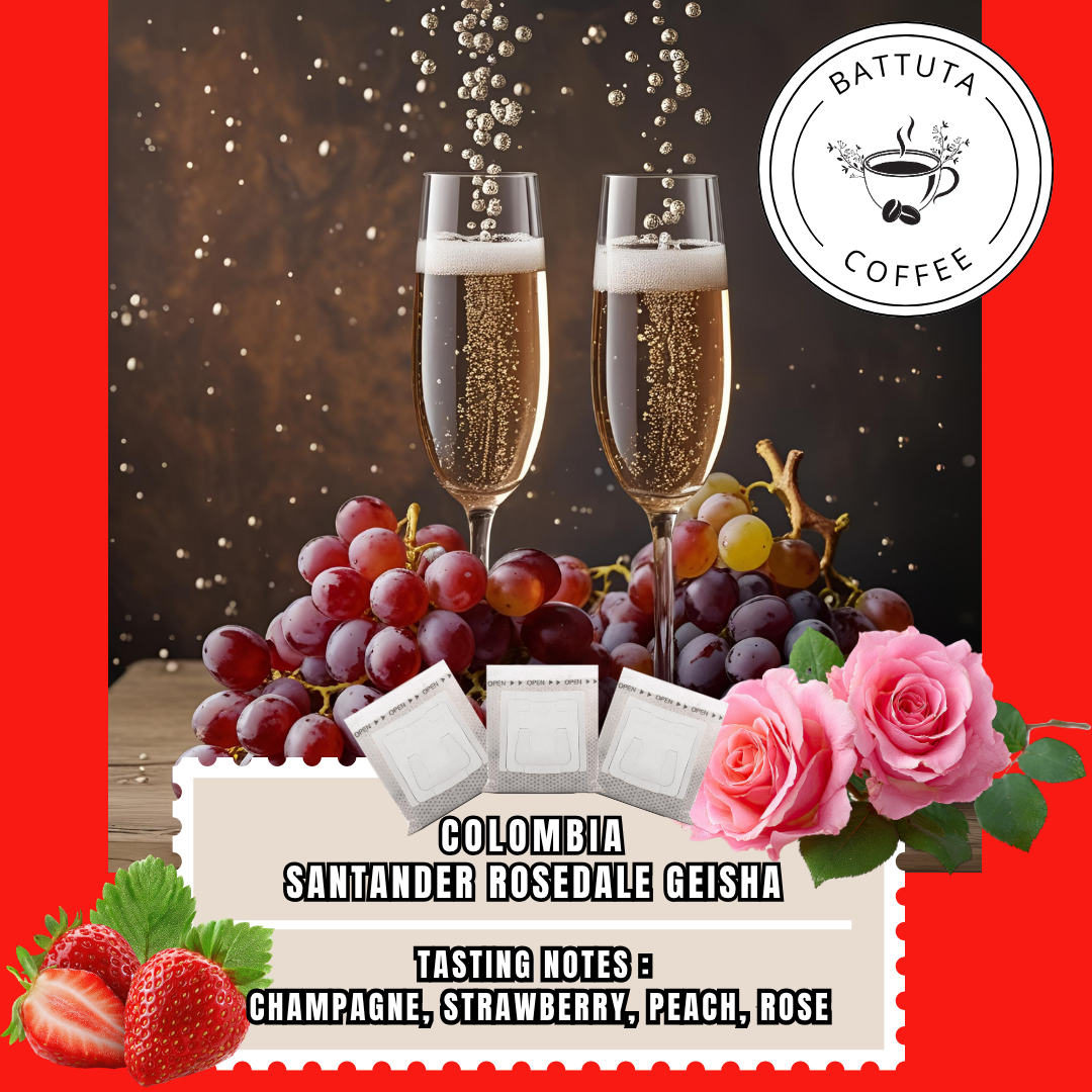 [Battuta Coffee] Colombia Santander Rosedale Geisha Microbial Anaerobic Washed Coffee - 100% Arabica