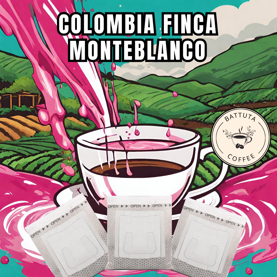 [Battuta Coffee]  Colombian Finca Monteblanco's Pink Bourbon - 100% Arabica Beans