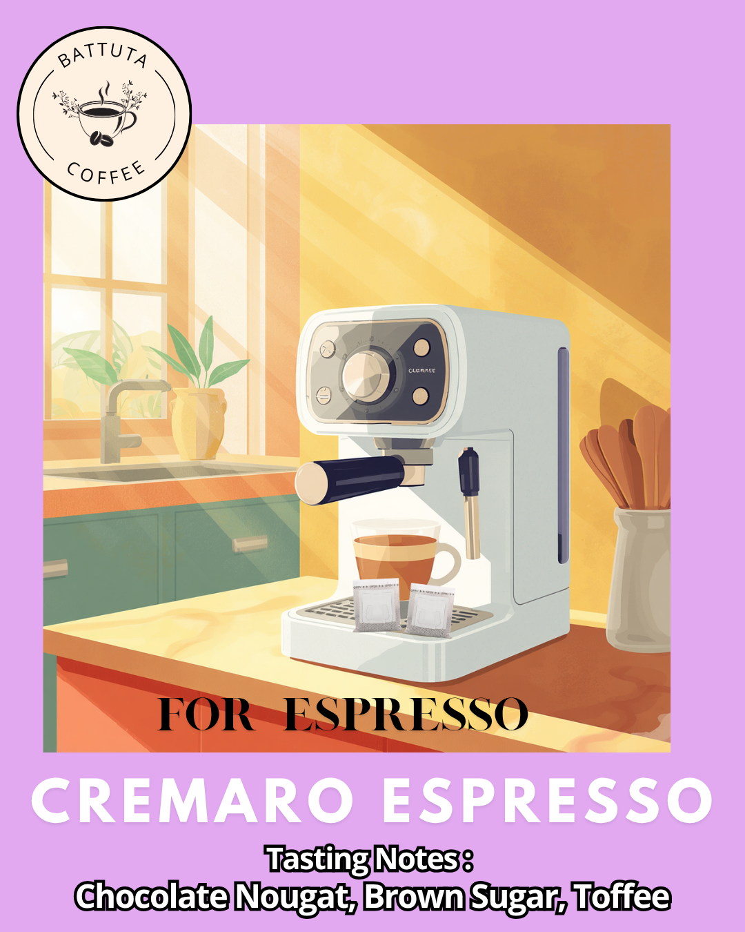 [Battuta Coffee] Cremaro  Espresso - 100% Arabica