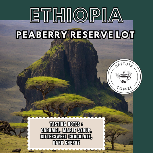[Battuta Coffee] Ethiopia Peaberry Reserve Lot Coffee - 100% Arabica