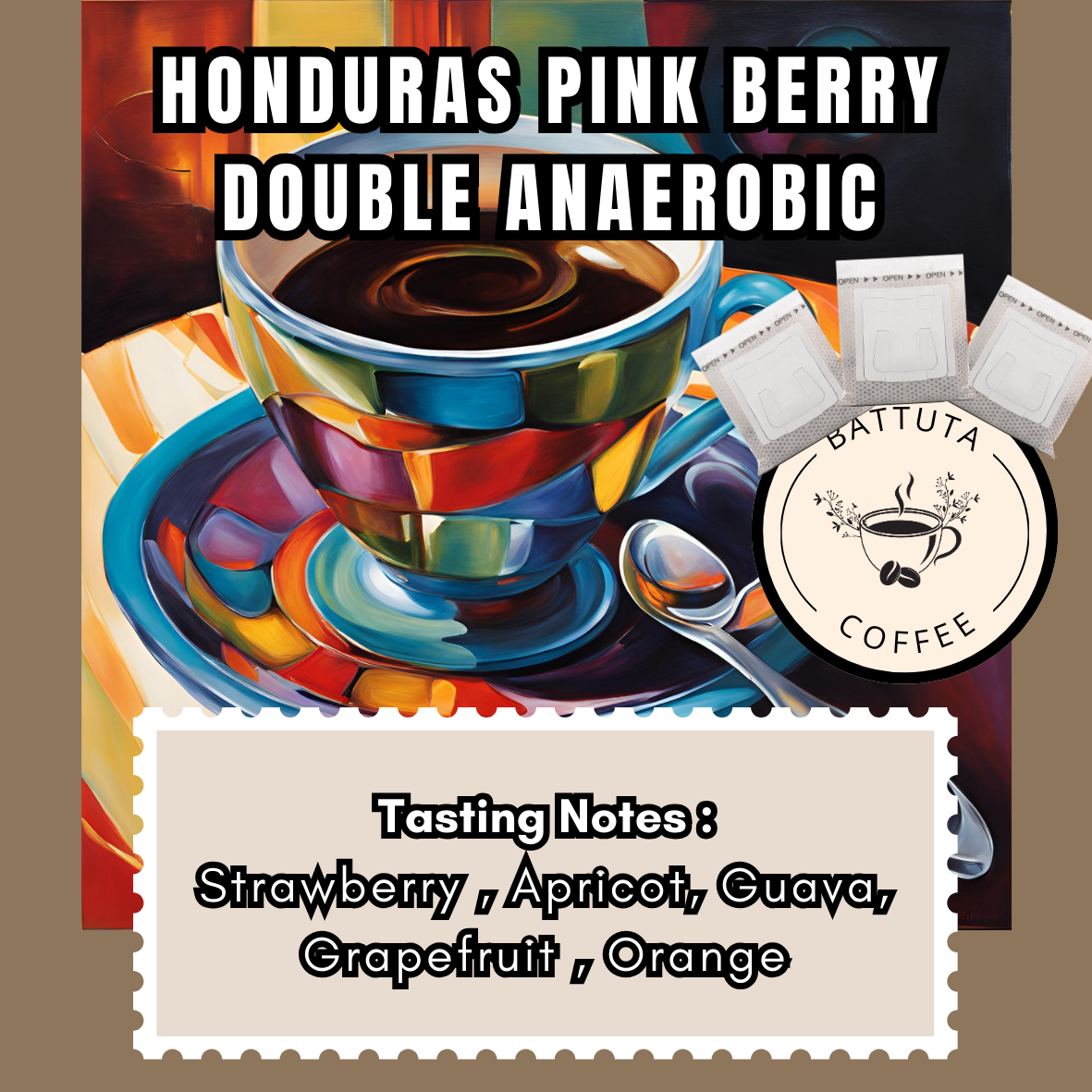 [Battuta Coffee] Honduras Pink Berry Double Anaerobic Coffee - 100% Arabica