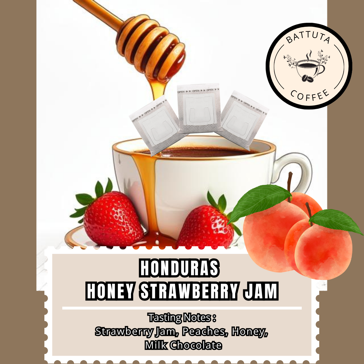 [Battuta Coffee] Honduras Honey Strawberry Jam  - 100% Arabica