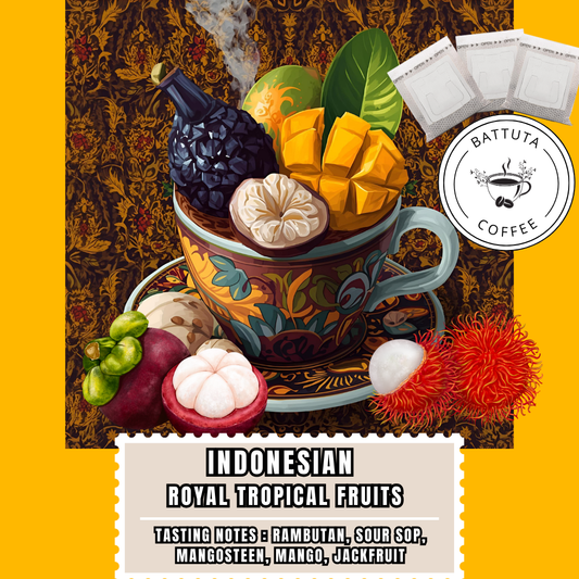 [Battuta Coffee] INDONESIAN ROYAL TROPICAL FRUITS  –  100% Arabica Coffee Beans