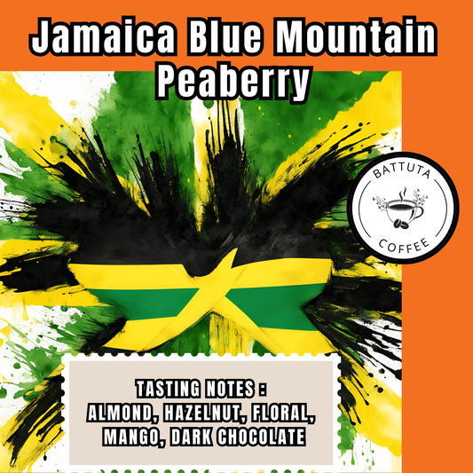 [Battuta Coffee] Jamaica Blue Mountain Peaberry Coffee - 100% Arabica Beans