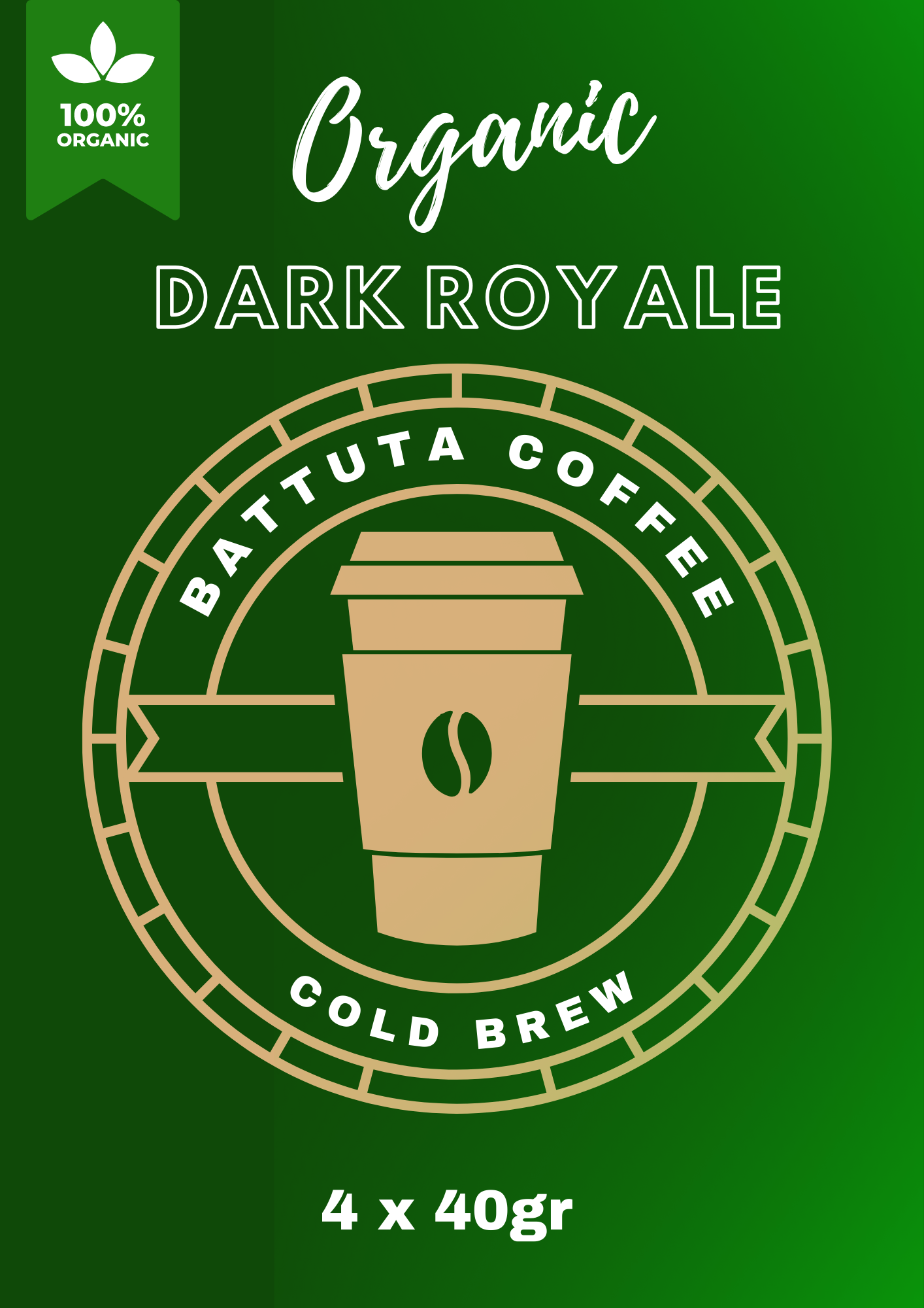 [Battuta Coffee] Dark Royale - Organic Cold Brew 4x40gr