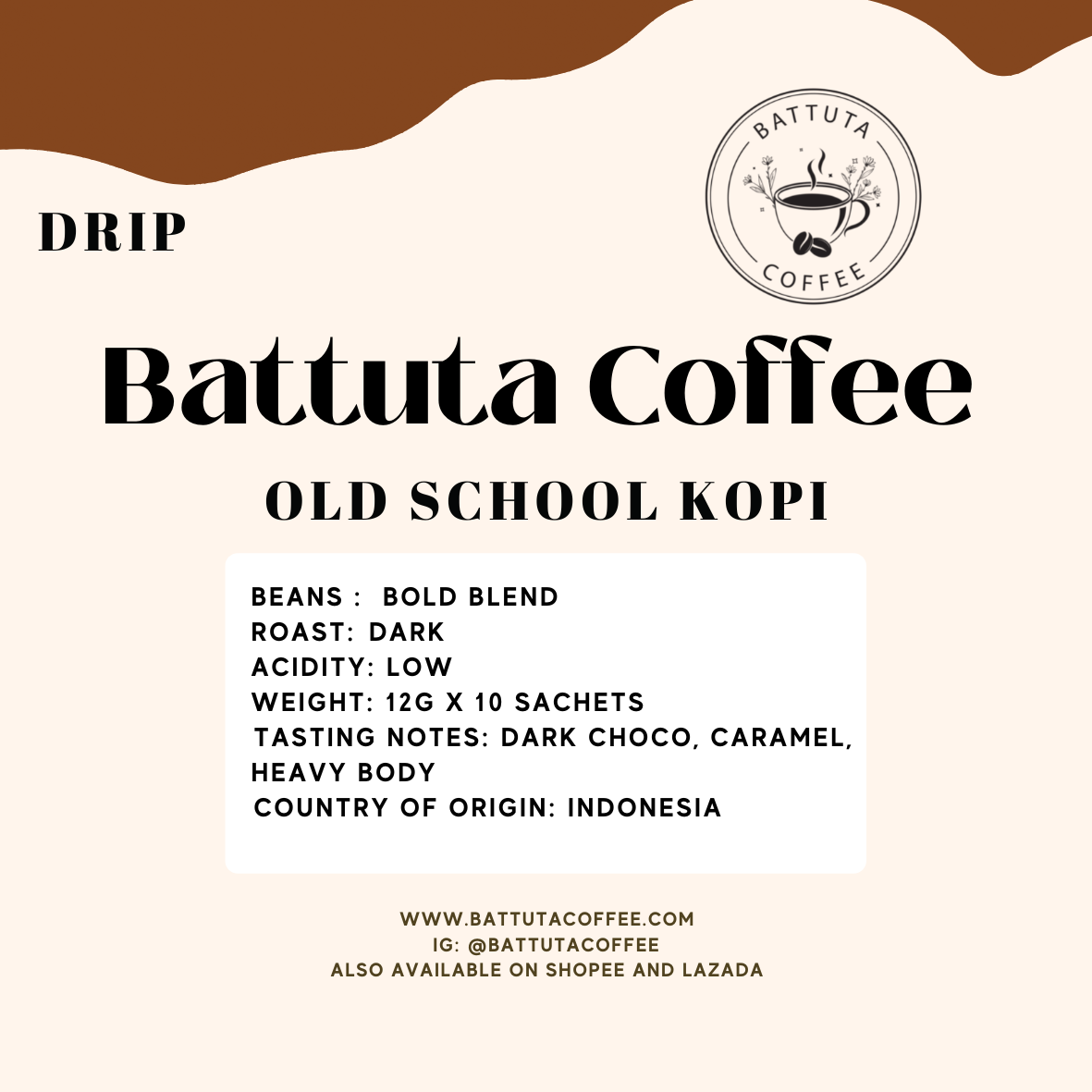 Old School Kopi - Bold Blend Drip Coffee