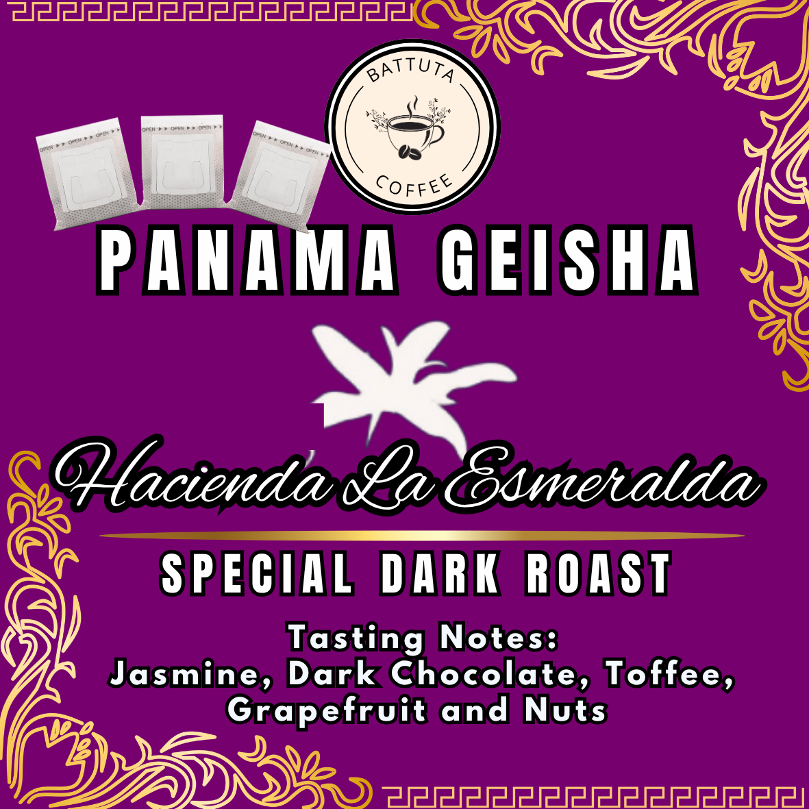 [Battuta Coffee] Panama Hacienda Special Dark Roast - 100% Arabica