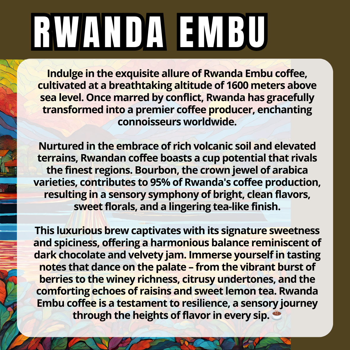 [Battuta Coffee] Rwanda Embu coffee - 100% Arabica
