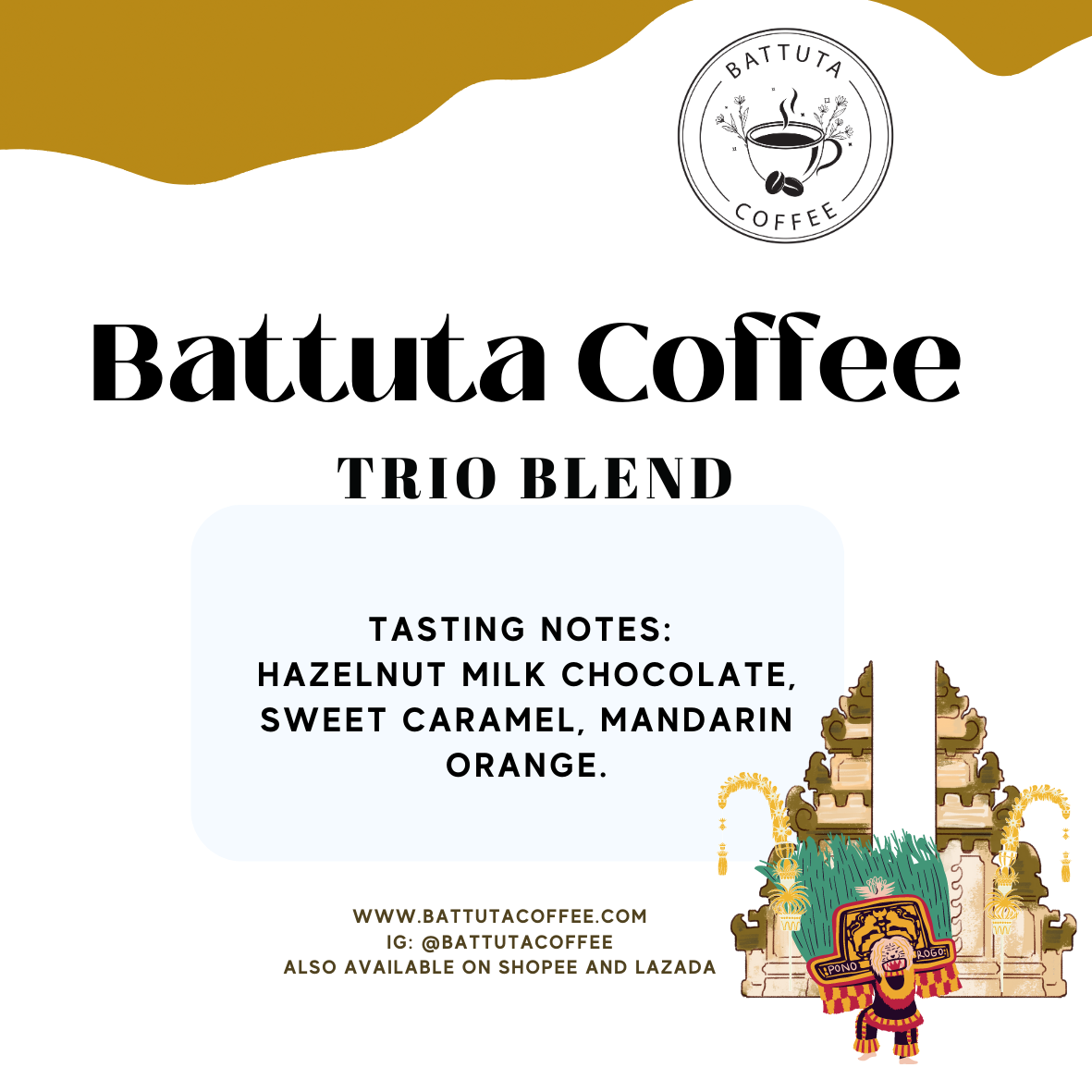 [Battuta Coffee] TRIO Blend –  Arabica Blend Coffee Beans