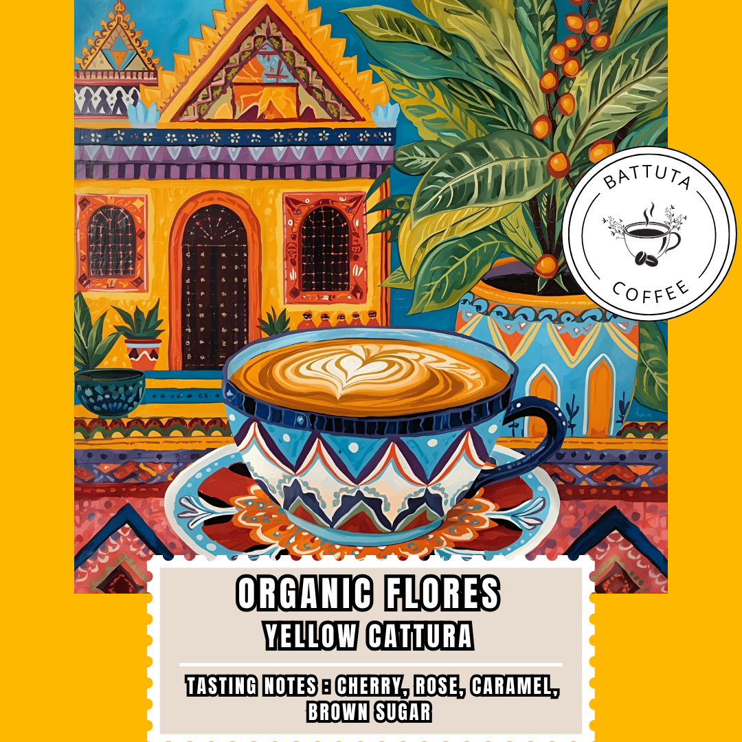 [Battuta Coffee] Organic Flores Yellow Cattura - 100% Arabica