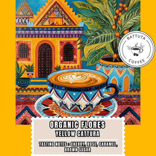 [Battuta Coffee] Organic Flores Yellow Cattura - 100% Arabica