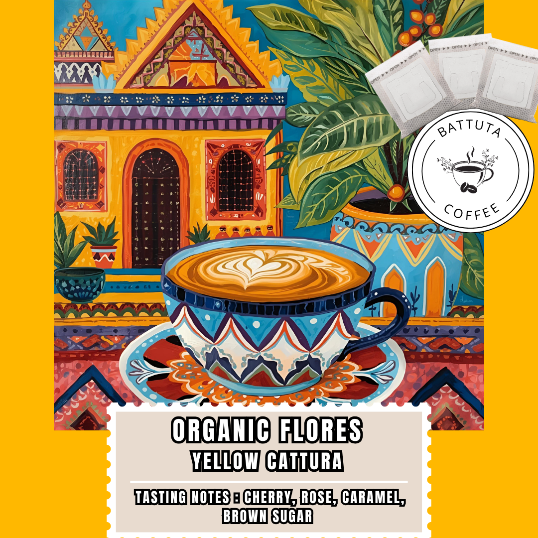 [Battuta Coffee] Organic Flores Yellow Cattura - 100% Arabica